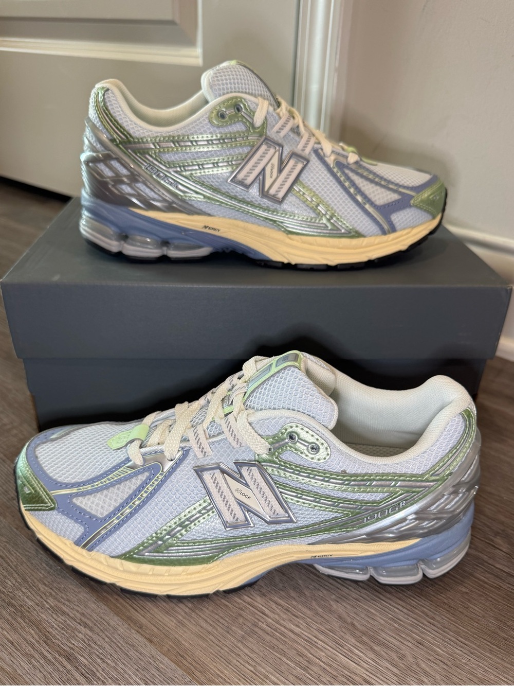 New Balance 1906R Blue Green Metallic Athletic Sneakers